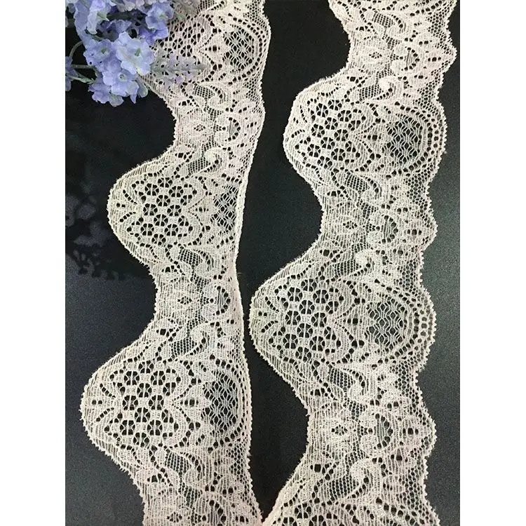 2018 Wholesale Elastic Lace Fabric Trim for Wedding Dress