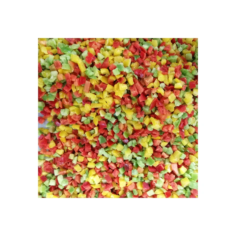
High quality frozen sweet bell pepper IQF diced mixed pepper vegetables 