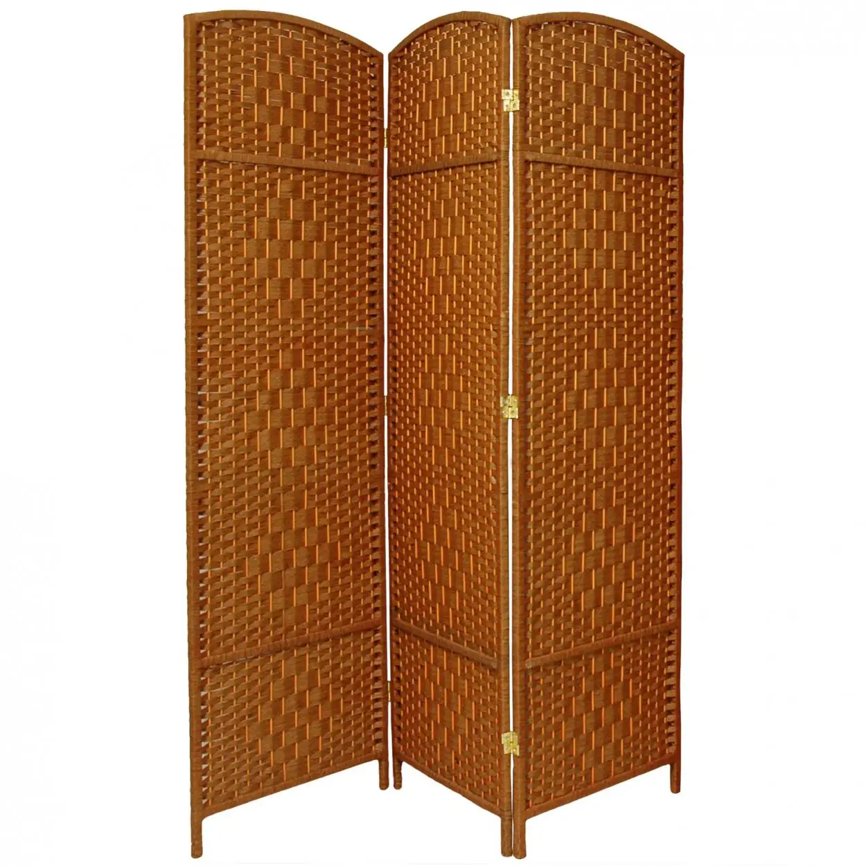 Household using hand woven paper rope cheap folding room divider screens