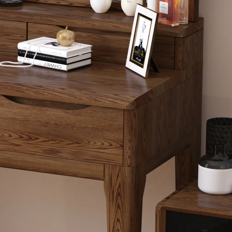 
Antique Design Wood Bedroom Furniture Classic Make up Vanity Table Set For Girls 