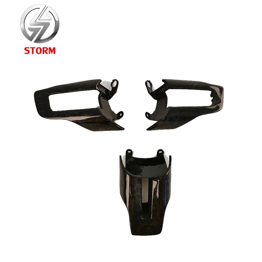 Car Interior Accessories  Carbon Fiber Car Interior Steering Wheel Trims (3pcs) For Mustang 2015