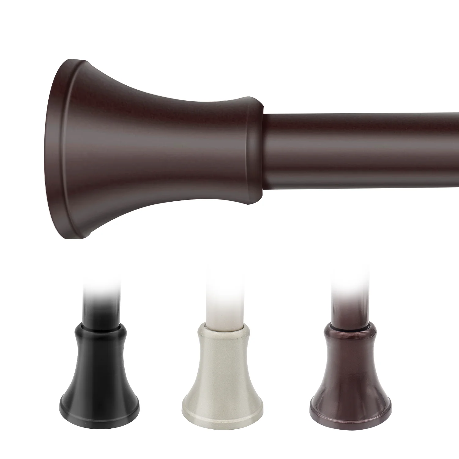 42-72 Inch Bronze Anti-Rust Spring Loaded Bathroom Shower Curtain Rod