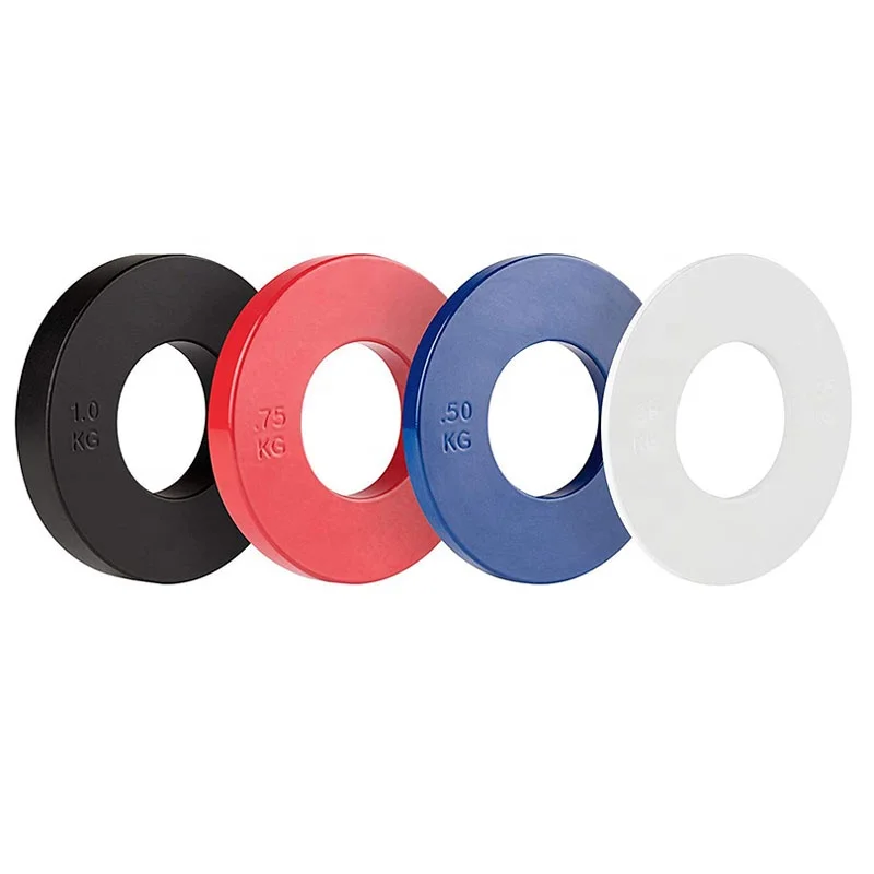 Free Fractional Weights Lifting  Rubber Coated Cast Iron Calibrated 2.5 Kg lbs Custom Logo Barbell Bumper Weight Plates Set