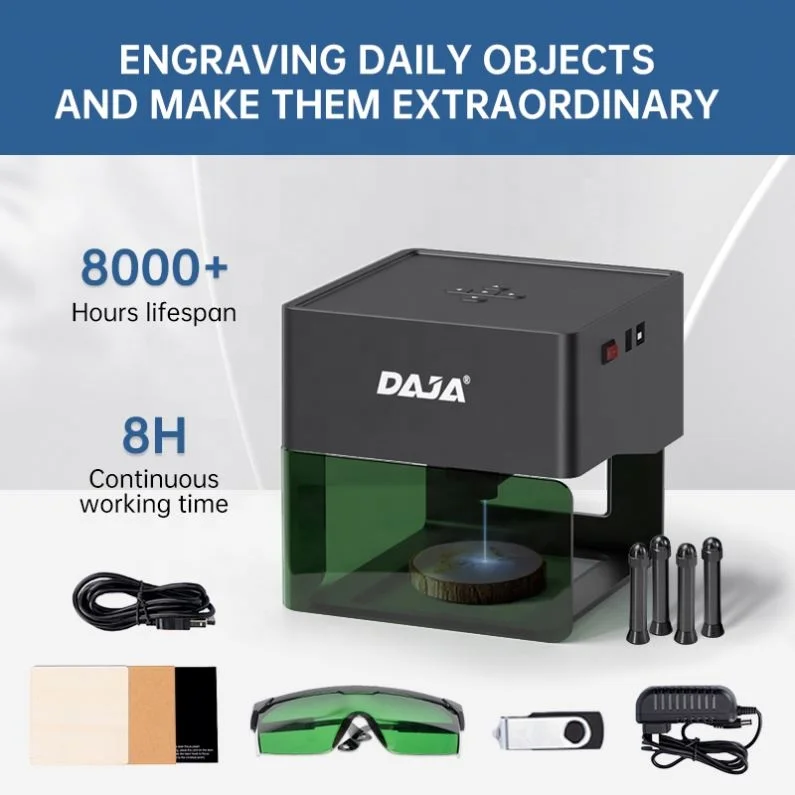 DJ6 MR.CARVE Portable Laser Engraving Desktop Fiber Laser Engraving Wood Laser Cutter Engraving Machine