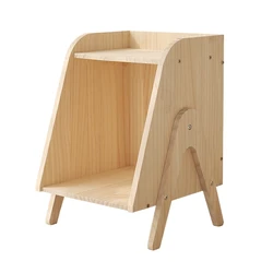Modern Chic Minimalist Wooden Bedroom Nightstand children bedside table