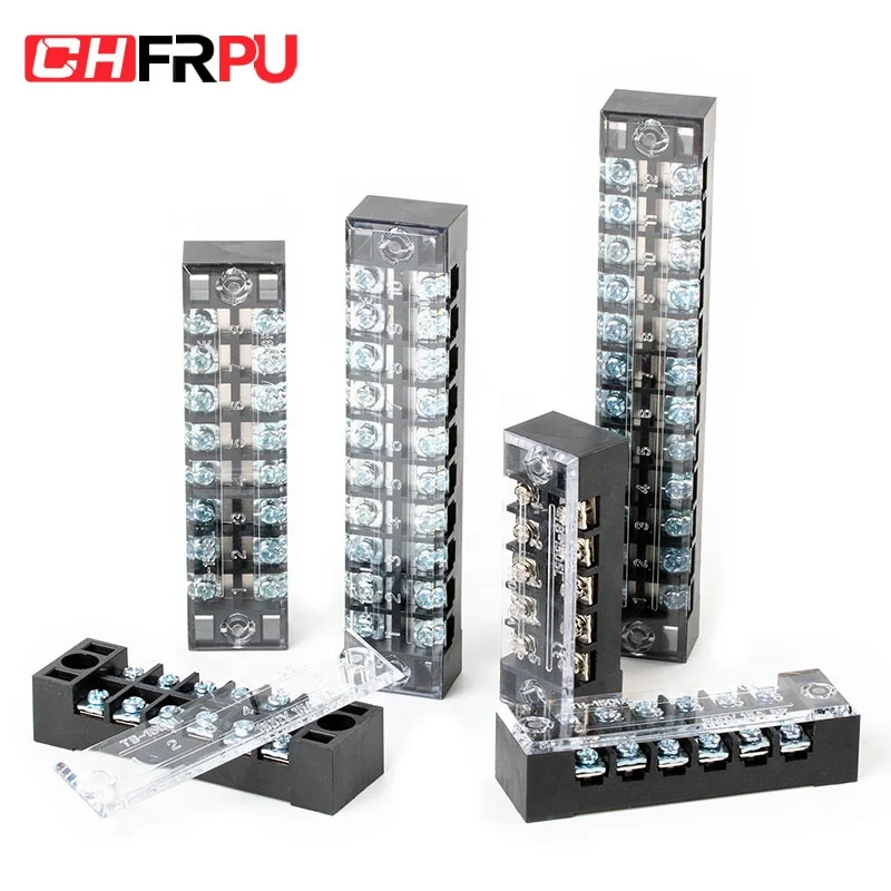 CHFRPU Fence type terminal blocks 15A fixed terminal 1.5mm2 brass barrier transformer terminal block