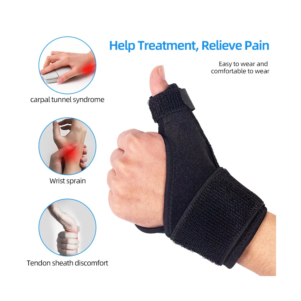 Medical Orthopedic Anti-Sprain Thumb Protection Gloves Splint For Thumb  Splint Stabilize Adjustable Pressure Fixed Straps