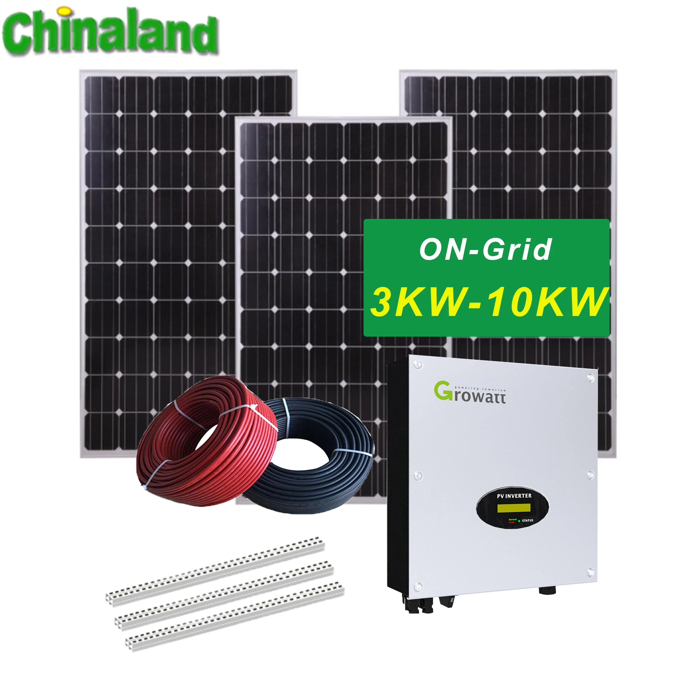 Cheapest Solar Panel Kit Power Generator 5KW On Grid  Solar Energy Systems