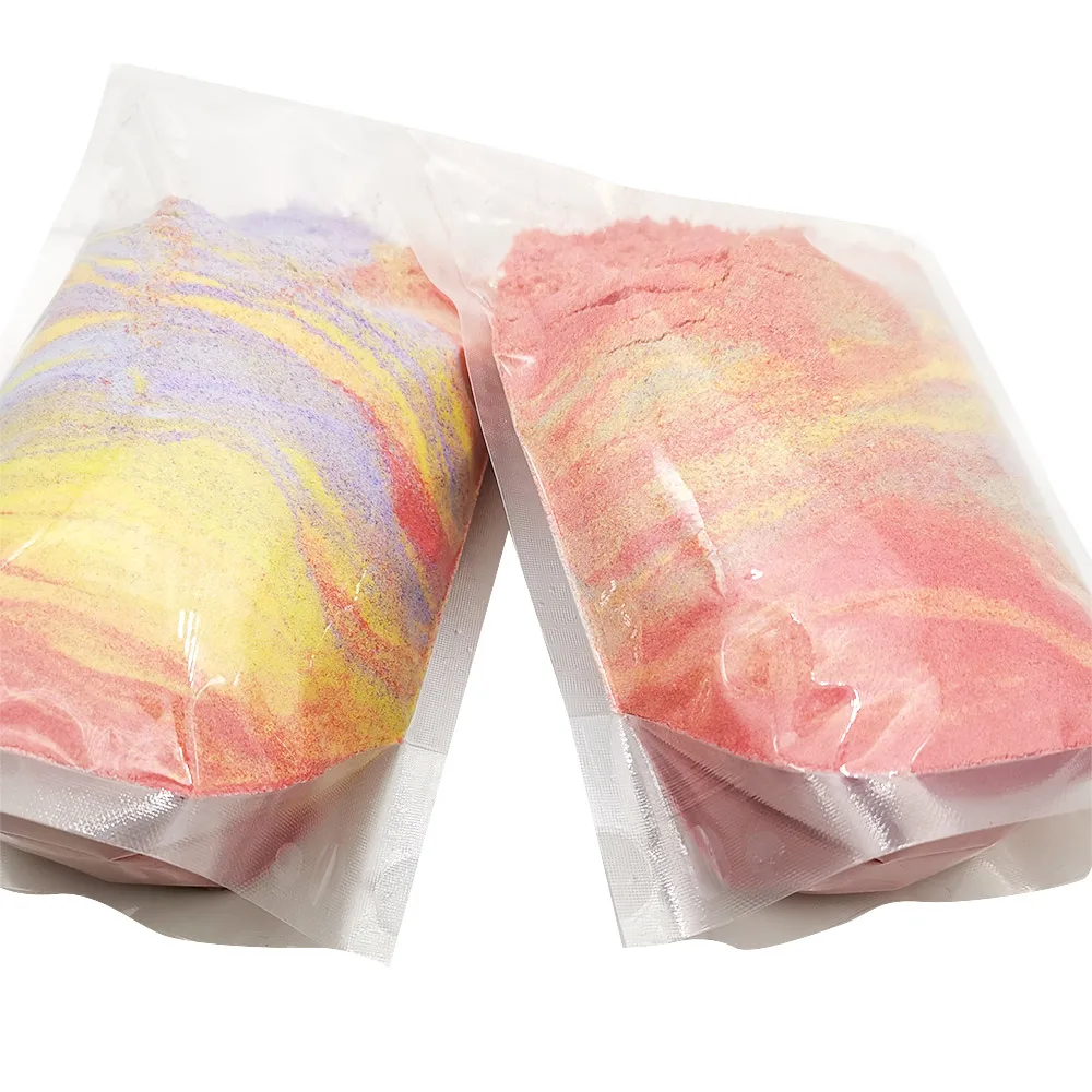 
Rainbow Wholesale Essential Unicorn Oil Bath Salt Powder Bubble Dust Moisturizing Skin Care Organic Fizzy Bath Bomb Powder 