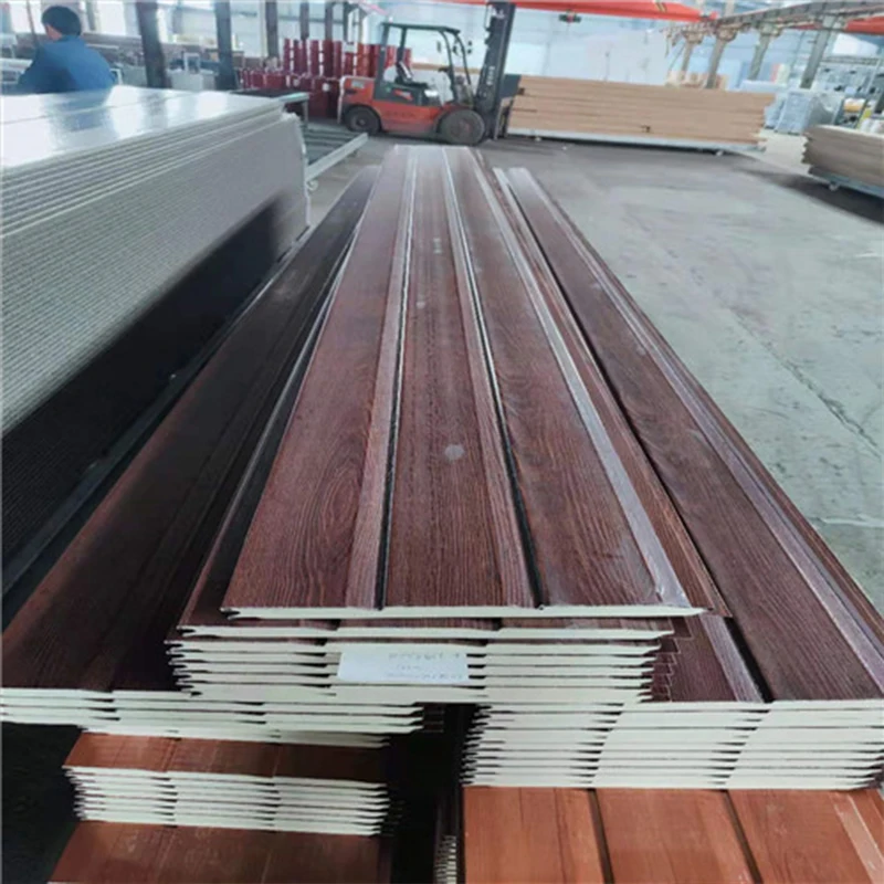 Metal siding polyurethane sandwich panel fireproof pu foam stone