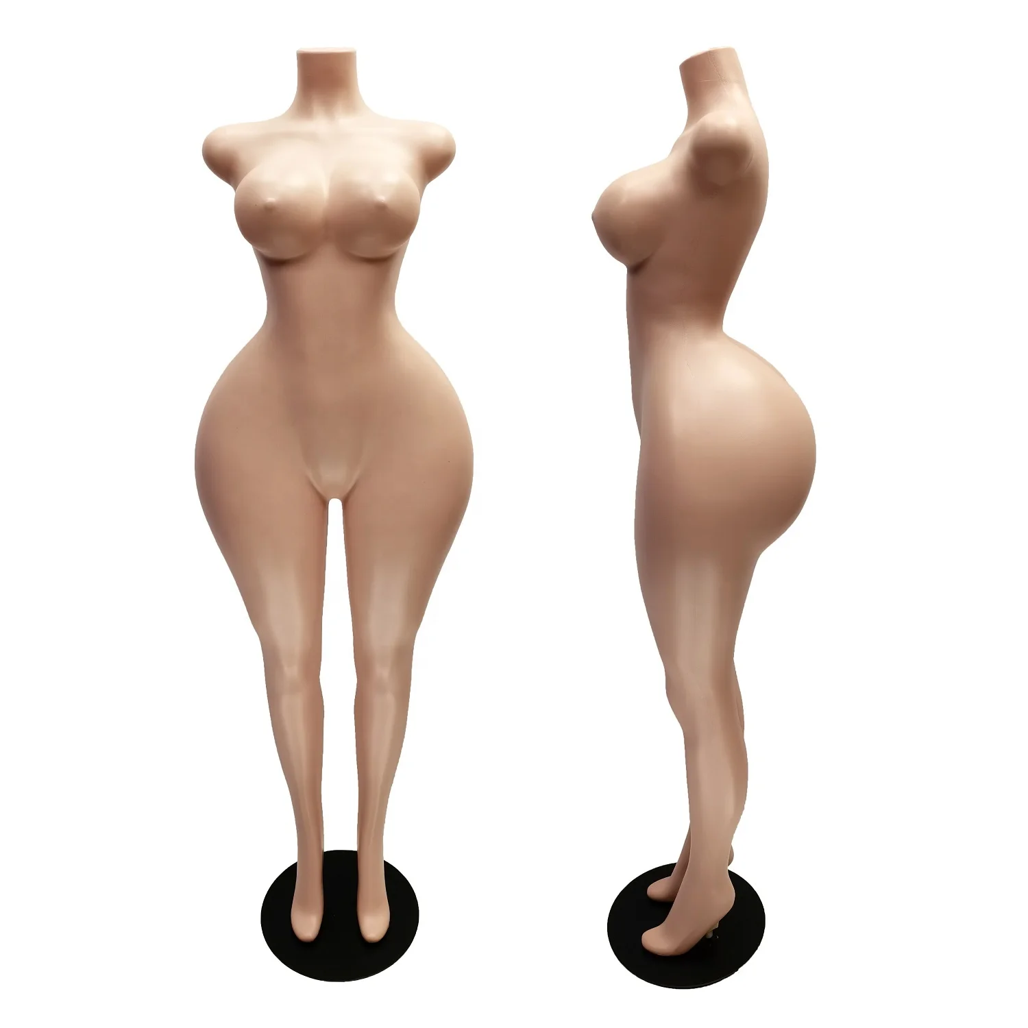 Curvy full body Brazilian  BBL big butt hips maniqui sexy girl Bikini fullbody female beachwear plus size woman head mannequin