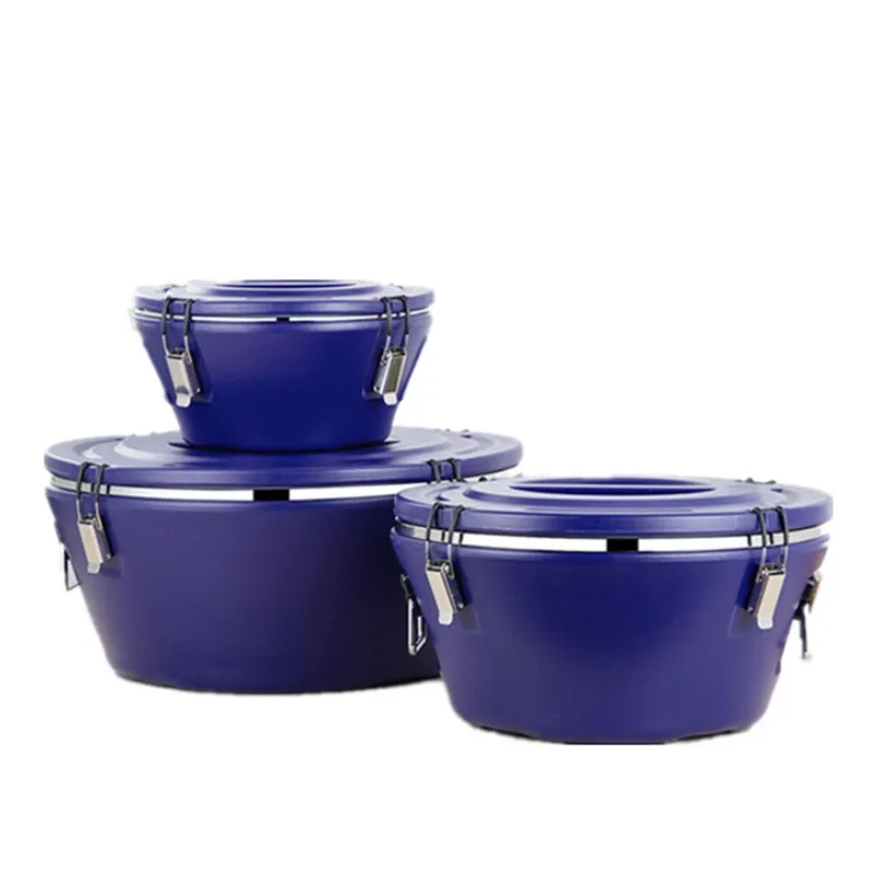 
High Quality Big Capacity Double Wall Stainless Steel 3 Pcs Keep Cold Insulated Food Warmer Storage Casserole 