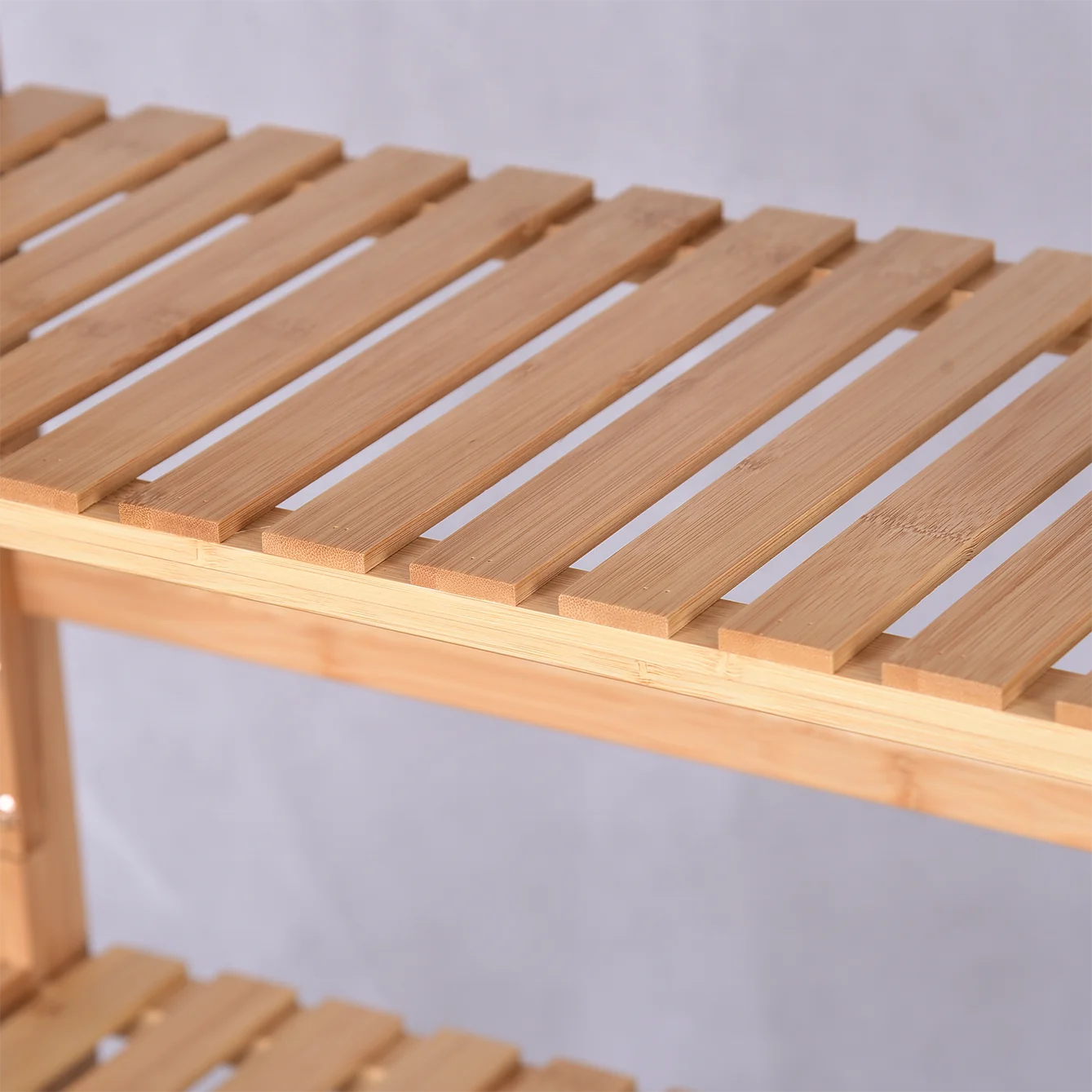 Hot Sale 6 Tier bamboo ladder bookshelf  durable bamboo storage rack for study