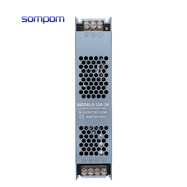 220V AC to DC 24V 150W LED Slim Switching Mode Power Supply 12V/24V 60W 100W 150W 200W 300W 400W Single Output SMPS