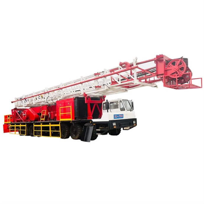 XJ750 Mobile Oil Drilling machine Truck Mount Workover Rig Machine for Oilfield