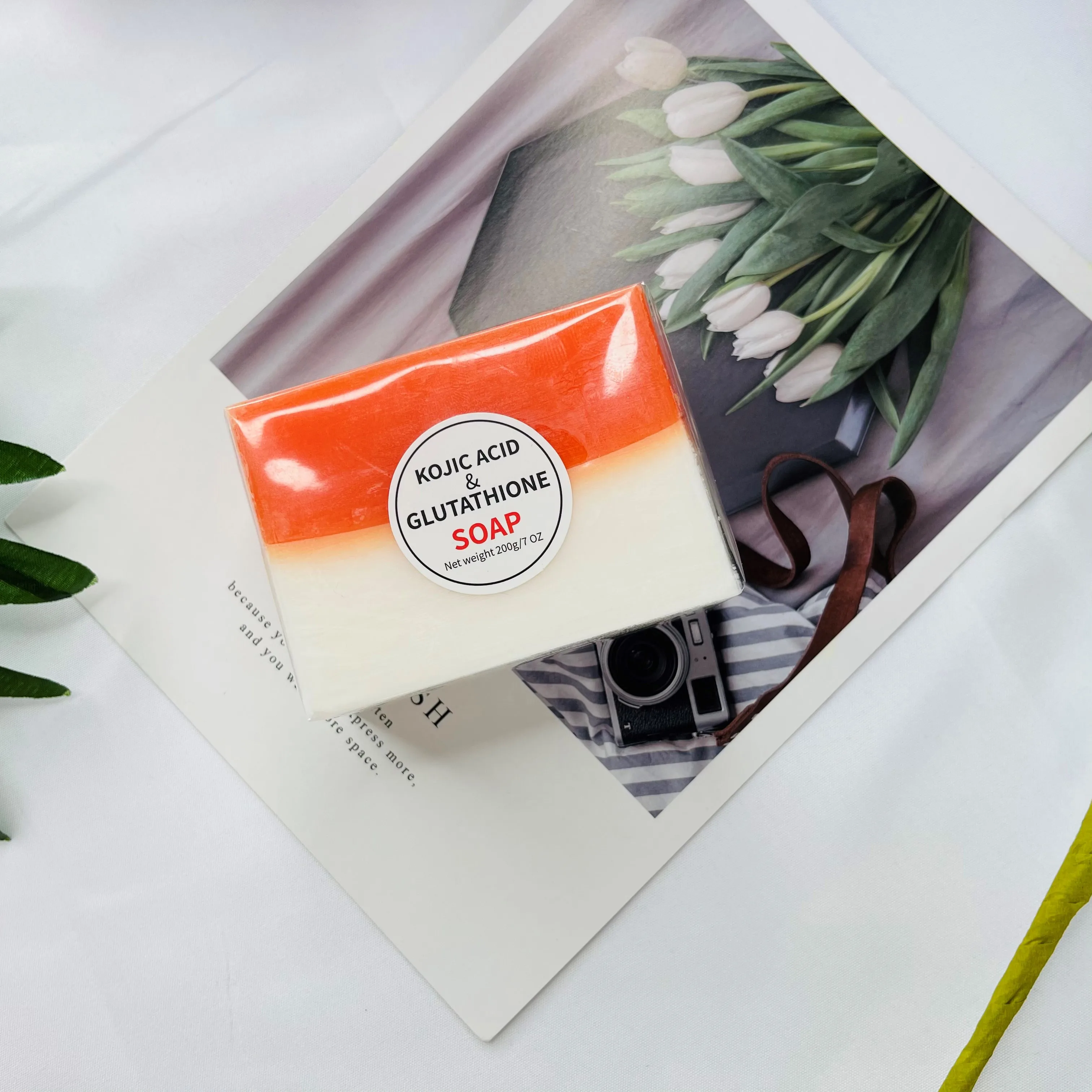 Private Label Available Kojic Acid Glutathione Soap for skin whitening Cleaning 100g/140g/200g