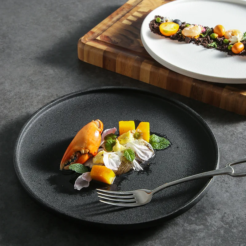 Creative steak plate home western ceramic plate pasta sushi plate Japanese restaurant dish