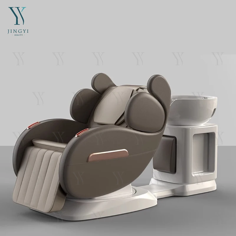 Customizable electric reclining knead massage shampoo chair hair salon washing water therapy head spa chair beauty