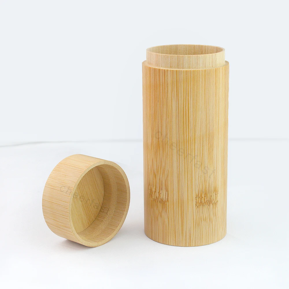 Newest Design Customized Tea Leaf Bamboo Box Custom Your Logo Round Bamboo Box With Lid Strong And Durable Small Wooden Boxes