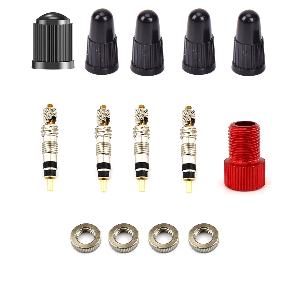 1 set Portable MTB Bike Bicycle Repair Tire Tyre Tool Set Kit Valve core adapter cap cover nuts