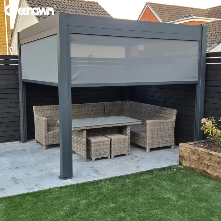 High quality morden aluminium Front door pergola backyard design ideas with pergola