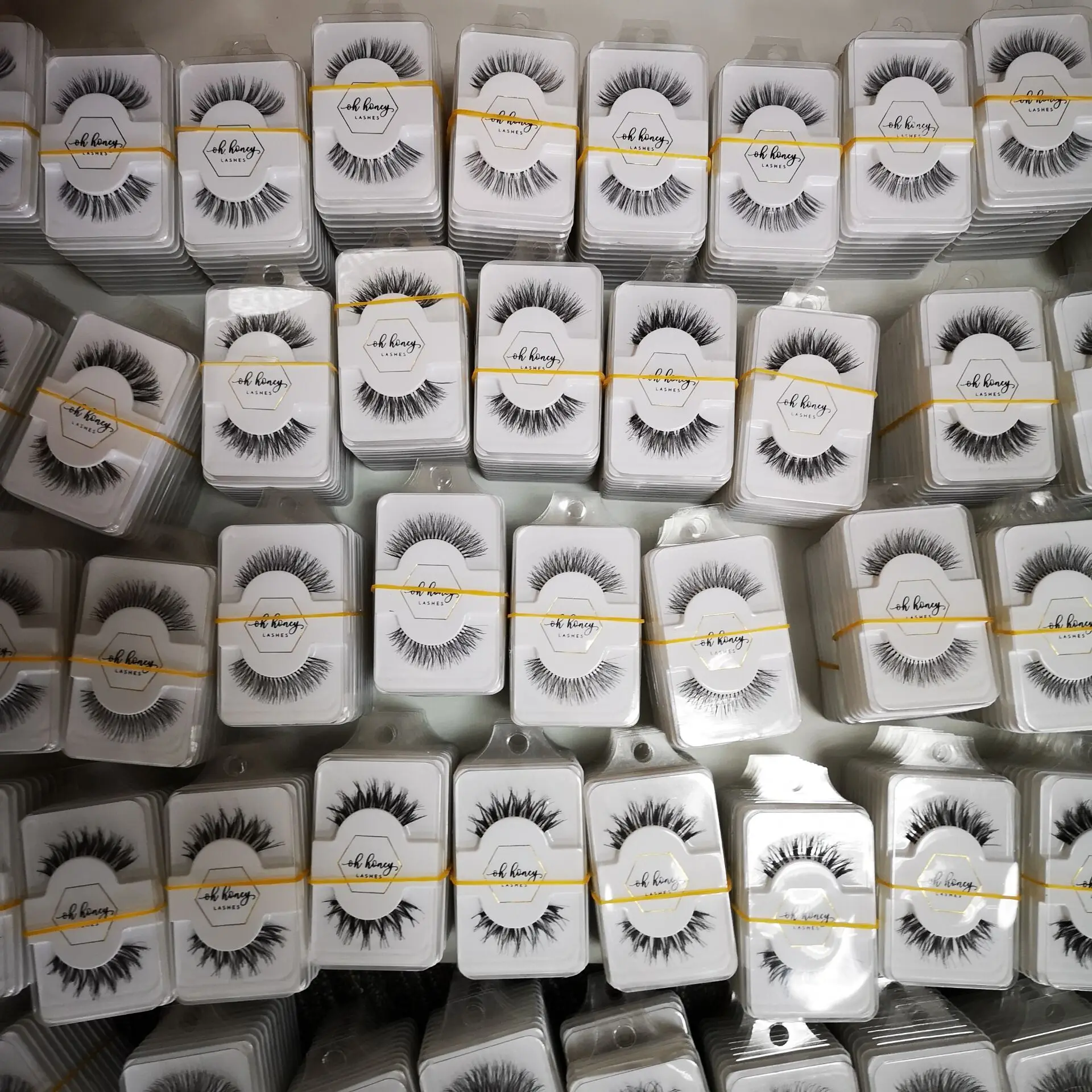 
Handmade Natural 3D false eyelashes 100% human hair Lashes Private Label 
