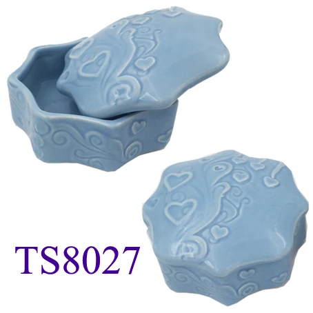 
Wedding Decorative Porcelain Trinket Box Ceramic Jewelry Storage Box 