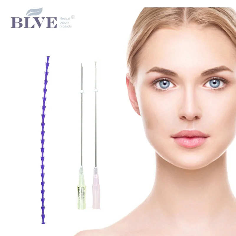  Рассасывающийся хирургический пресс для лица Blunt cannula формование рыбьей кости 3d cog pdo подтяжка