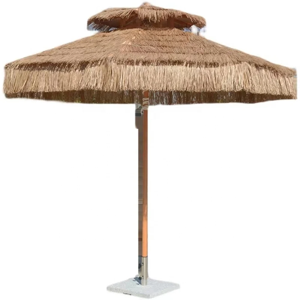 Wholesale Hawaiian large straw beach Umbrellas portable,sunshade patio Umbrellas parasol for outdoor/