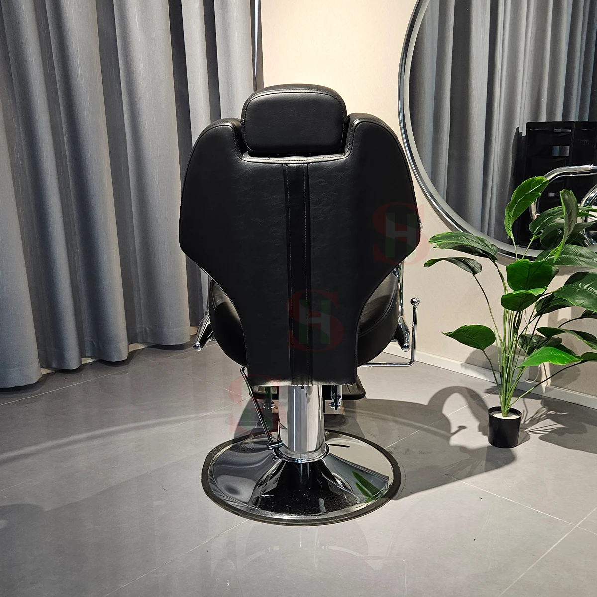 China foshan Modern Recliner Salon Chair Accessories Furniture Black Hairdressing Styling Chairs Barber Salon Chair