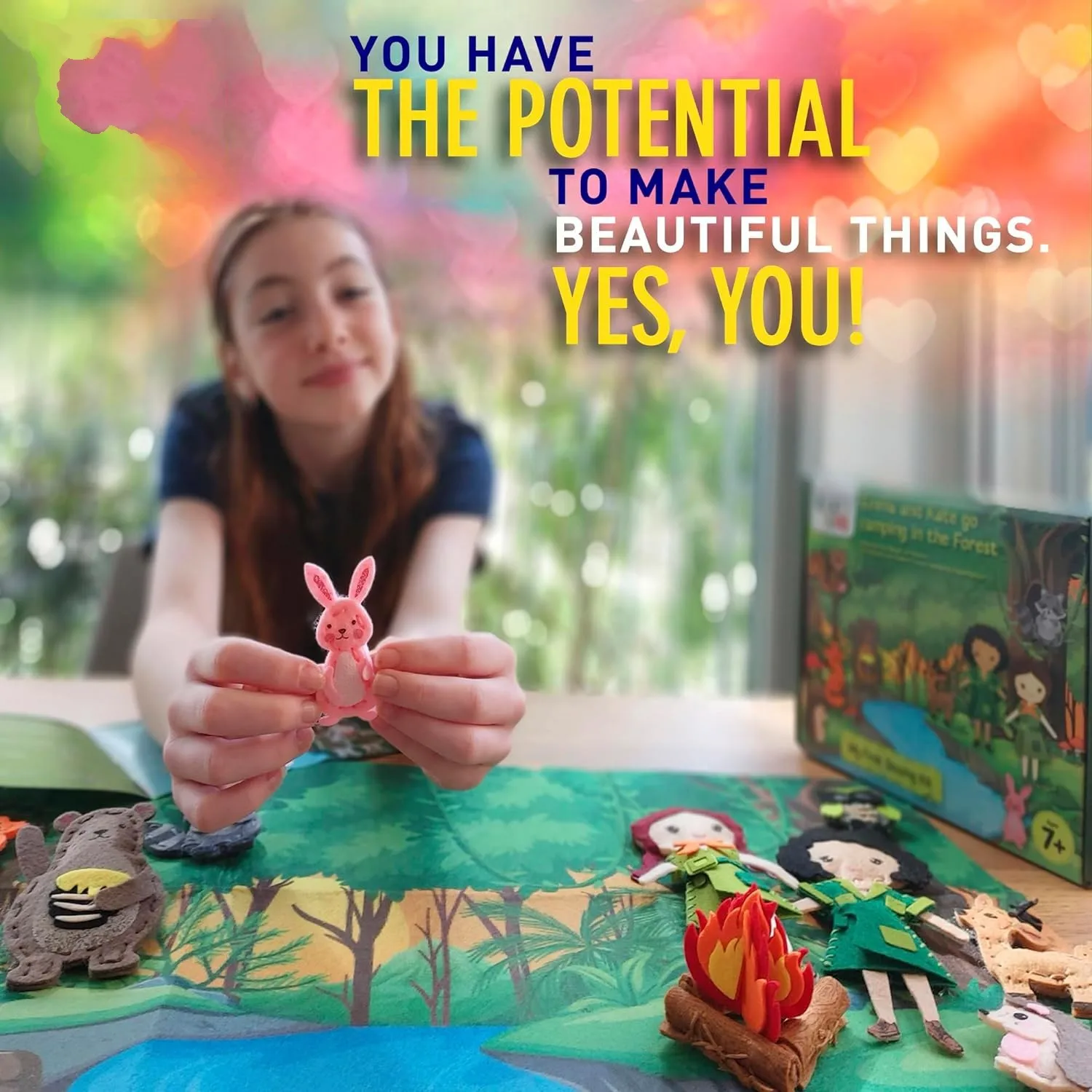 Fun and educational animal craft set for kids age 7-12 sew your own felt animals craft kit for beginners