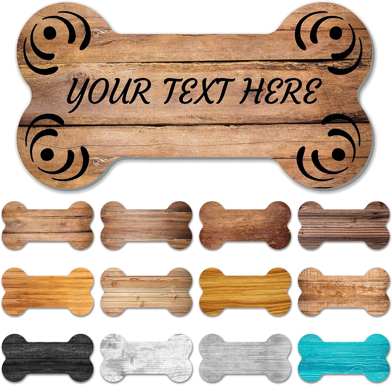 Personalized Custom Wood Text Sign Blank Bone Wood Sign Farmhouse Decor Home Kitchen Rustic Wall Decor