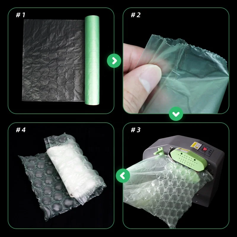 40cm *300m Air Filled Bubble Packaging Roll Inflatable Air Bubble Cushion Sheet Film