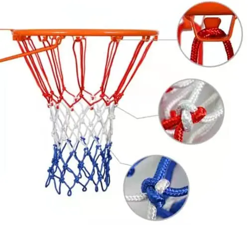 basketball ring with net for indoor and outdoor use basketball hoop made of steel frame and weatherproof nylon net