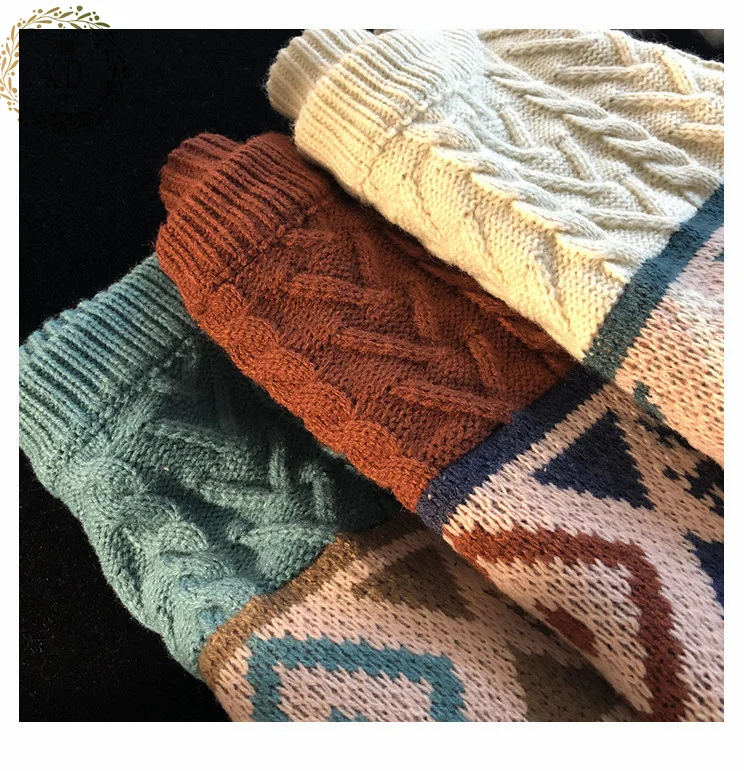 KD Small Bear Tops Oversize Men High Street Knitting Sweater Tops Autumn Pullover Loose Harajuku Kawaii Women Couple Sweaters