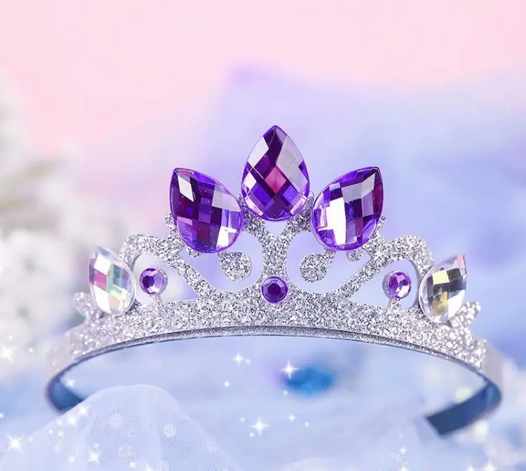 Fashion Crystal Crown Headbands Kids Tiaras Mermaid Hairbands Sparkly Mermaid Rhinestone Crown Hairbands