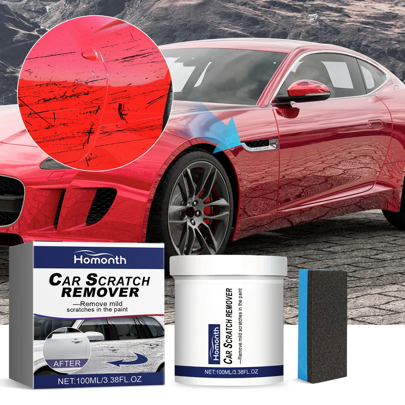 Hot selling 80g, removing minor scratches from paint, car scratch repair paste, car body repair tool