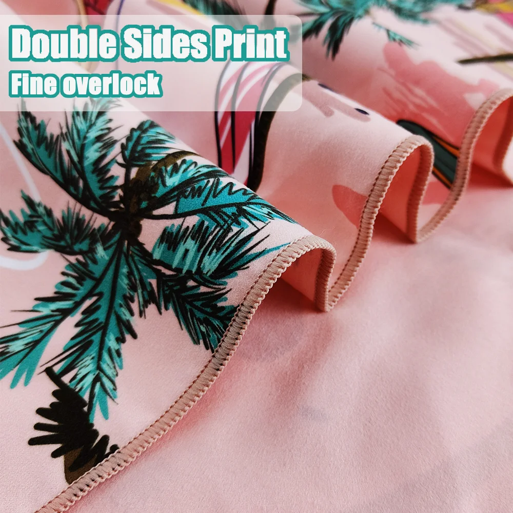 custom sublimation printing beach towels swim quick dry towel with mesh beach bag for beach towel gift