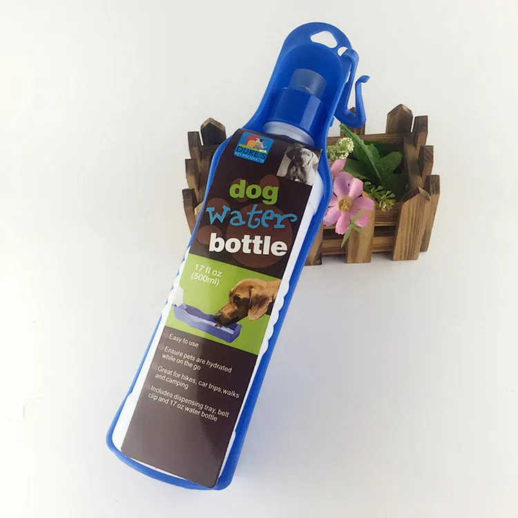250ML 500ML Outdoor Portable Pet Dog Water Bottles Foldable Tank Drinking Design Travelling Bowl Feeding Dispenser