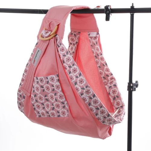 Custom Logo Solid Lightweight Ergonomic 100% Cotton baby wrap Stretchy Wearing Baby Sling Wrap Carrier