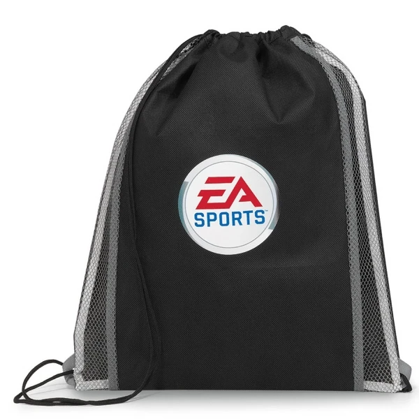 Cheap Custom Promotional Sports Backpack Bag 210d Polyester Nylon Custom Logo Drawstring Bag