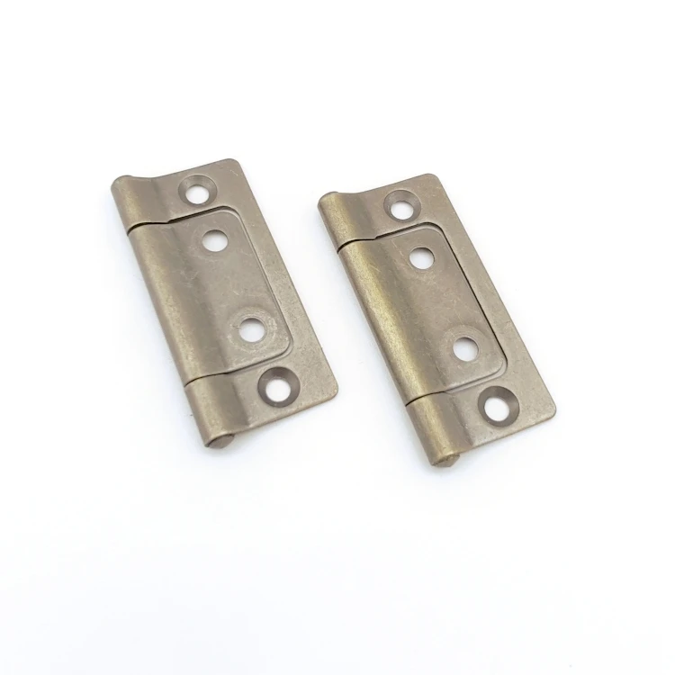 China Factory Custom Metal 2 Inch Wooden Door Mirror Cabinet Flush Butterfly Hinge Antique Brass Flush Door Hinges