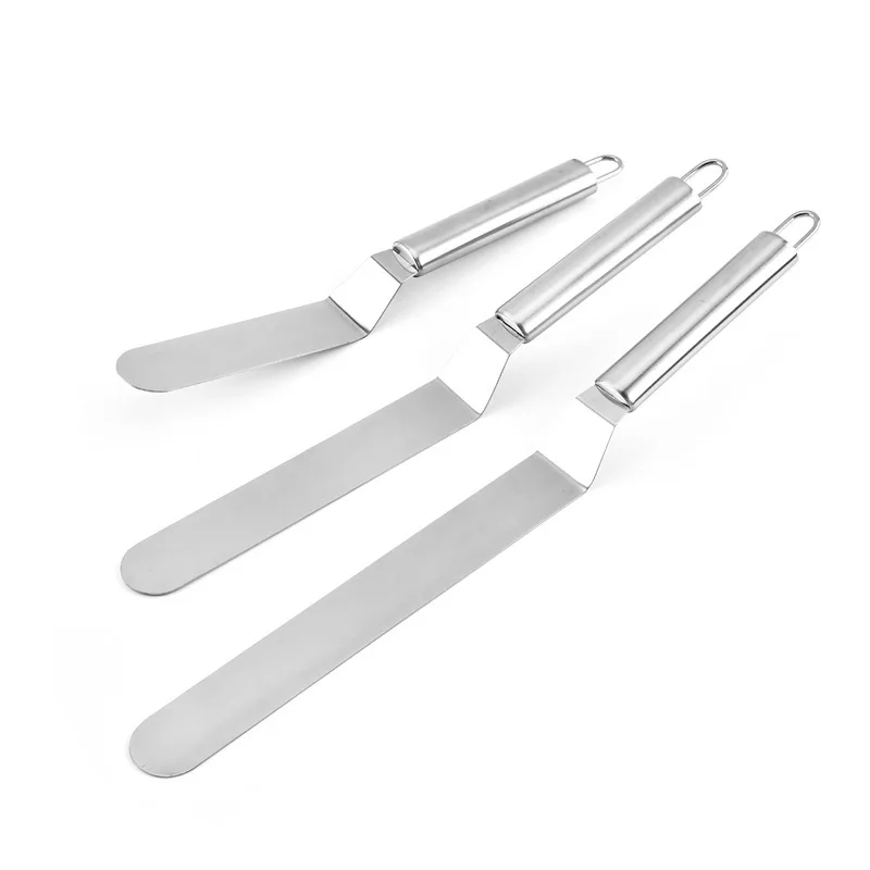 Wholesale Stainless Steel angled icing spatula professional cake icing spatula set