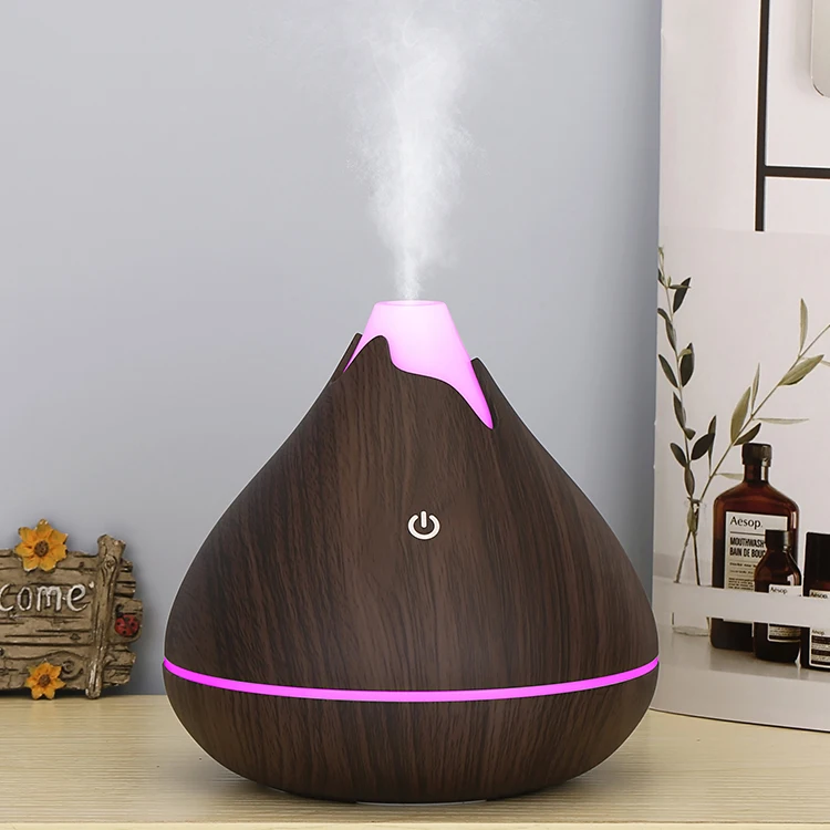 Wood Grain Portable Mini 350Ml Usb Car Humidifier Essential Oil Aroma Diffuser