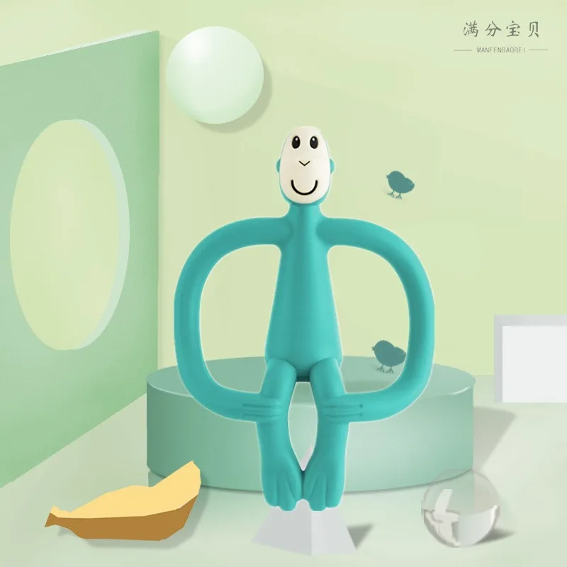 Cartoon Cute baby hand teether silicone hot sales bpa free silicone baby teether toys