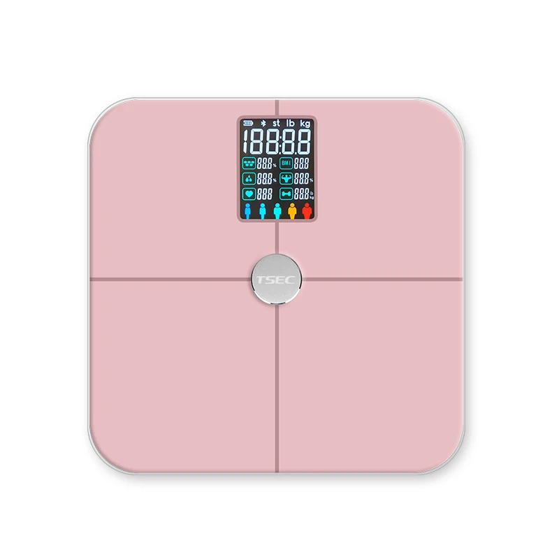 Big Display New Designed Bluetooth Digital Body Fat Analyzer BMI Heart Rate Health Care Monitor Scale Weighing Machine