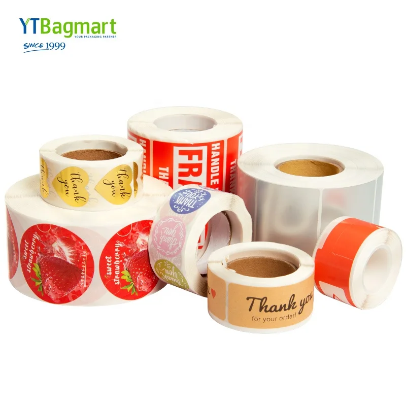 Roll Gold Foil printing paper Label Stickers for Gift Bag Decorations