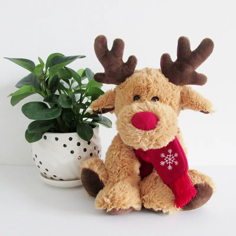 30cm Elk doll plush toys christmas reindeer plush girls babys cute reindeer soft toy reindeer stuffed animal