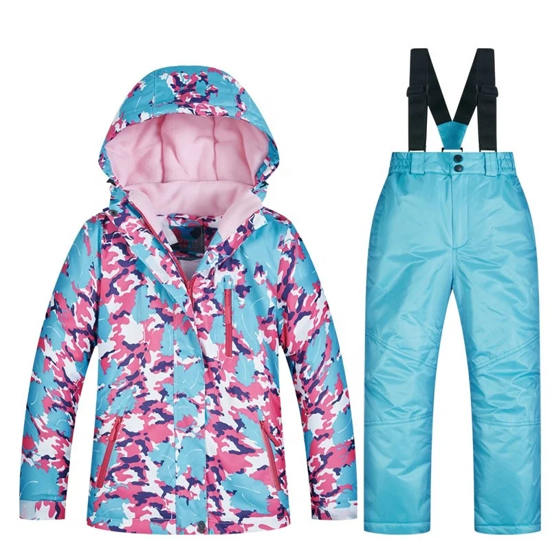 2022 High Quality Customized Ski Wear for Kids Skiing Jackets Waterproof Windproof Ski Suits Snow Wear