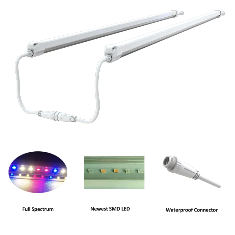 T5 Grow Lights Tube Customize Spectrum Growing Fruits Vegetables Tomatoes  IP65 Hydroponic Led Tube Strawberry Plant Grow Lamp